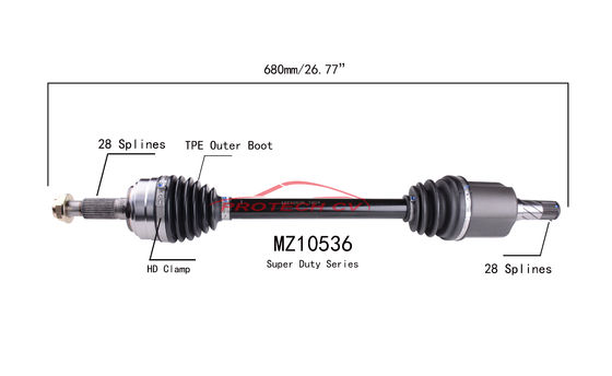 2009-2011 Mazda MZ10536 CV Axle Assembly Front Left 2.5L L4 2488cc 152ci