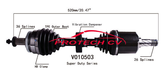 Volvo S70 Front Drive Axle Assembly Cv Axle Left And Right Cold Forging Grinding Process