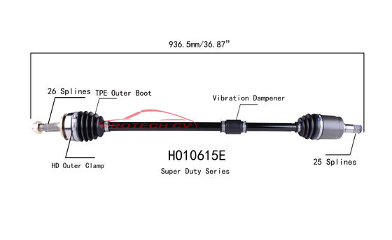 20CrMnTi Steel CV Axle Shaft Assembly 2011-2015 Honda CR-Z Front Right